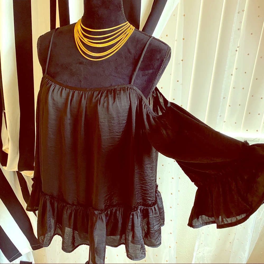 Eastnwest label blouse with cutouts